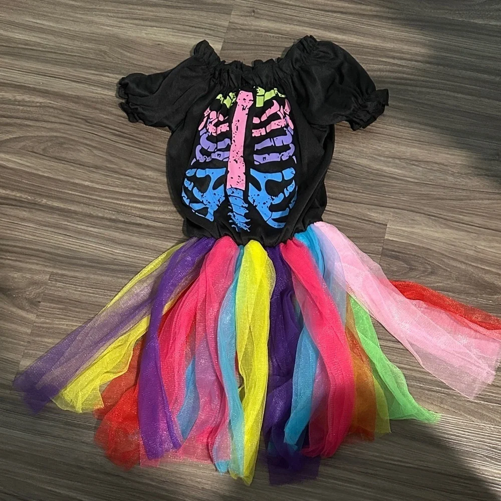 Colorful Skeleton Kids Costume
